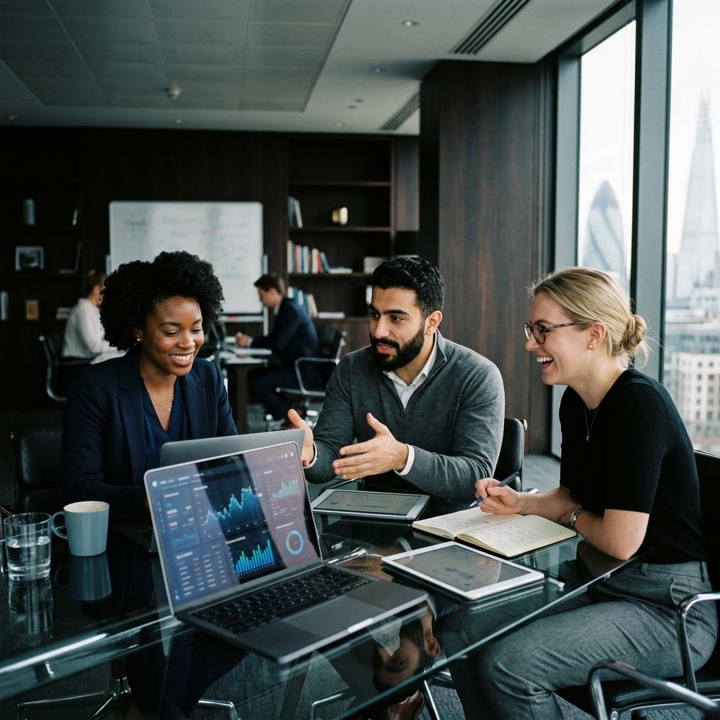 Analysten und IT-Spezialisten von ZhalikerdurTRX im Analysezentrum